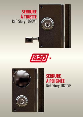 Serrure classique MUEL 1 point verticale Story 1020