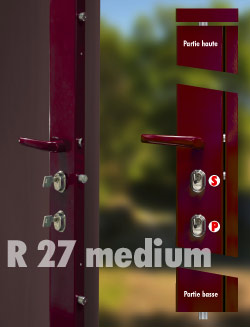 serrure double cylindre 7 points R27 medium